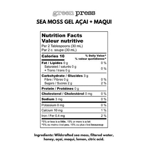 Sea Moss Gel: Acai + Maqui